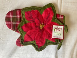Holiday Time Pot Holder and Oven Mitt Set - e1004 - $5.54