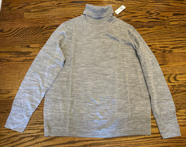 NEW GAP Women’s Merino Turtleneck Sweater Size Large Light Heather Gray NWT - $49.49