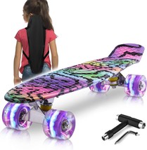 Kqpoinw Skateboards, 22&quot; Complete Skateboard, Mini Cruiser Skateboard fo... - $51.99