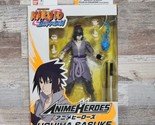 Naruto Shippuden Uchiha Sasuke Anime Heroes Action Figure Bandai Complete - £22.94 GBP