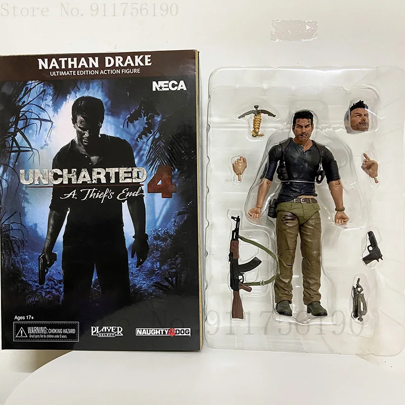 NECA Uncharted 4 Figure Nathan Drake Figures A thief&#39;s end 7 Inch Ultimate - £27.29 GBP+