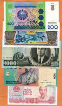 ASIA  Lot 5  UNC  Banknotes Paper Money Bills Set #3 - $3.25
