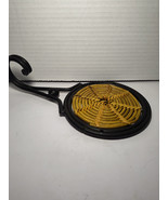 Vintage Rattan/Wicker Wall Hook Art Display Coat Hanger - $8.90