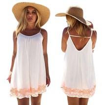 white dresses for women BOHO Evening Party Beach Mini Dress Sundress - £20.83 GBP