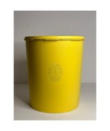 VTG Tupperware Yellow Harvest Gold Servalier Canister Plastic Container ... - $21.18