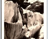 RPPC Crevices in Blue Glacier Mount Olympus Washington WA UNP Postcard K1 - $9.85