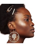 Gold Black Girl Magic Earrings - £14.26 GBP