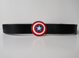 Marvel Comics Captain America Shield Enamel Bonded Leather Belt - £10.82 GBP