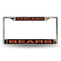 NFL Chicago Bears Laser Chrome Acrylic License Plate Frame - £23.42 GBP