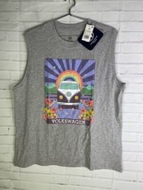 Volkswagen Bus VW Licensed Groovy Gray Sleeveless Tank Top Womens Size 1X - £24.64 GBP