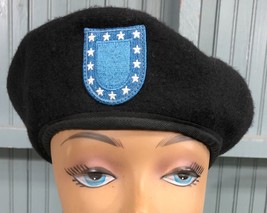 DSCP Garrison Collection Wool Black Beret 7 1/4 Military - $21.02