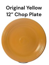 Vintage Fiesta Original Yellow 12&quot; Chop Plate Excellent Condition Unmarked - $14.00