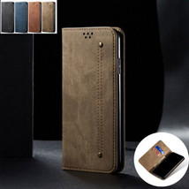 For Motorola Edge 20Pro 20Fusion 30Ultra Canvas Magnetic Flip Leather Case - £36.66 GBP