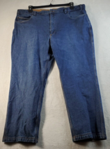 Duluth Trading Co. Dark Wash Jeans Men Size 44 Blue Denim Cotton Pockets Pull On - £15.86 GBP