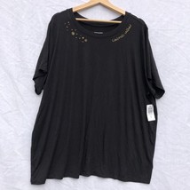 Torrid Size 4 Black Gold Cosmic Vibes Tee Super Soft T-Shirt Rayon Blend NWT - £19.77 GBP