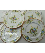 4 Italy Small Plates Saucer Handcrafted Painted Floral Signed Ascoli P I... - £11.95 GBP
