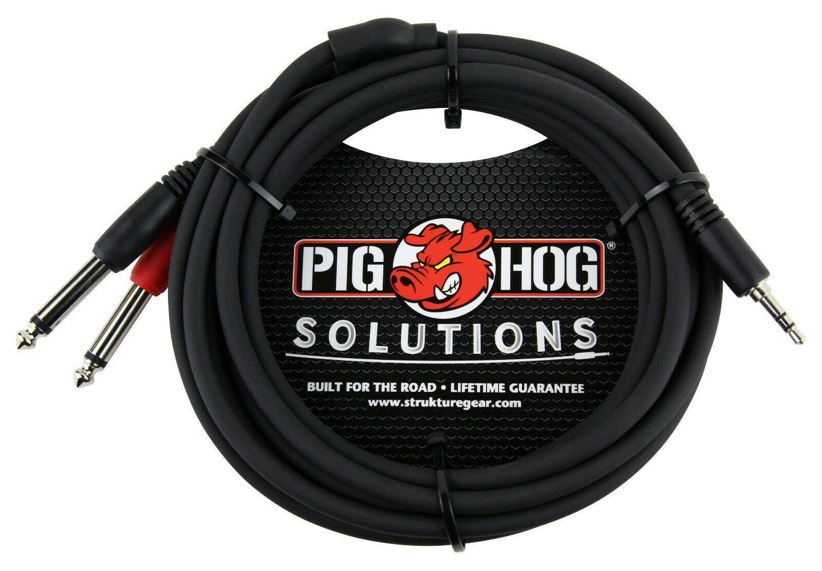 Pig Hog - PBS3410 - Stereo Breakout Cable 3.5mm to Dual 1/4 -10 ft.- Black - $19.95