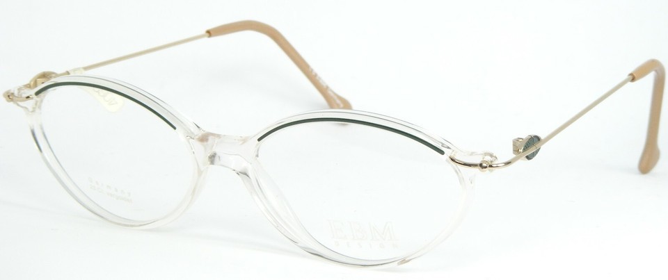 EBM 2002 Col. G Green/Transparent/Gold Glasses Frame 50-15-130mm Germany... - $75.56