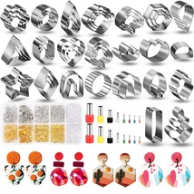 Polymer Clay Cutters For Earrings Making, 705 Pcs Set With 49 Shapes Stainless S - £25.53 GBP