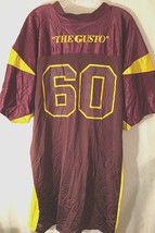 $50 Vintage 60s 70s Game Gear Schlitz Gusto #60 Maroon Gold Football Jersey 2X - £47.98 GBP