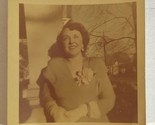 Woman With Flower Smiling Vintage 3”x3 Photo 1951 Eastman Kodak Box4 - $3.95
