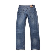 90s VTG Europe Belgium Levi&#39;s Small e Button Fly Denim Rivets Jeans 34x35 - $48.51