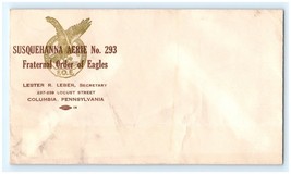 Envelope Susquehanna Aeri No 293 Fraternal Order Of Eagles - $7.35