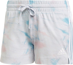 adidas Womens Activewear Tie-Dyed Shorts,Clear Pink/Hazy Blue,Medium - $29.95