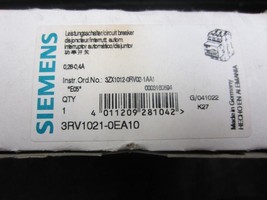 Siemens 3RV1021-0EA10 Relay/Circuit Breaker  - $85.44