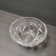 Vintage Tiffany Glass Bowl, Star Design, Cut Lead Crystal 8" Signed, Informatica image 4