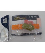 MIONNE BARRETTE KYUNG SUNG ACCESSORIES GIRLS ORANGE HAIR CLIP W/ HAPPY B... - $9.99