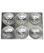 Vtg Wilton Mini 3.5&quot; Halloween Pumpkin 6 Mold Aluminum Pan Jello Jack o ... - $92.03 MXN
