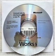 MICROSOFT WORKS 9 DELL BRAND OEM INSTALLATION CD - NO Product Key! - £31.59 GBP