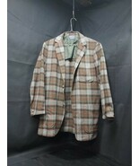 1960s 1970s Pendleton Red Green Plaid Wool Shirt Jacket Shacket Size 38  - $54.58 CAD