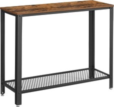 Vasagle Console Table, 2-Tier Entryway Table With Mesh Shelf, Narrow Sofa Table, - £63.47 GBP