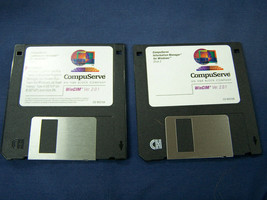 4 sets 8 floppy discs Compuserve WinCim V 2.0.1 information Manager 1995 vintage - £15.91 GBP