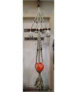 Vintage Very Large Macrame Hanging Planter / Holder 8&#39; c1970s Hippy BoHo... - $90.00