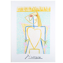 &quot; La L&#39;, Buste Au Coeur &quot; Par Picasso Édition Limitée De 1000 Litho 21 1/2x29 1/ - £124.11 GBP