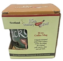 Golf Coffee Mug Cup 15th Century Scotland Royal Birkdale Shinnecock Lomond 16oz - £9.42 GBP