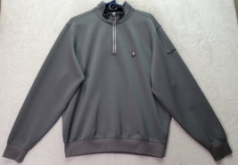 Fairway &amp; Greene Tech Golf Sweatshirt Men&#39;s Large Gray Long Sleeve Quarter Zip - £14.51 GBP