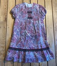 Miranda Girls Short Sleeve Dress Size 10 Purple Floral Spanish A1 - £15.61 GBP