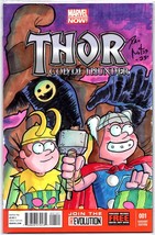 ONE-OF-A-KIND HAND-DRAWN, Inked And Colored Sketchcover Comic By Dan Nokes Thor - £62.29 GBP