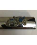 Antiguo Vintage Coche Metal Plata Como Turquesa Mechero Funda Raro Colec... - $58.88