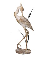 Nautical Marine Majestic Heron by Reed Distressed Faux Wood Finish Sculp... - $126.29 CAD
