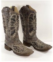 Corral Women&#39;s Sequin Wing Cross Inlay Western Boots - Square Toe - £196.90 GBP