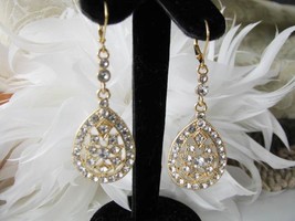 rhinestone, crystal, cubic, Zirconia, bridal earrings, wedding earrings, rhinest - £15.05 GBP