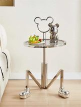 Mickey Designer Chrome Side Table  Modern Creative End Table for Sofa, ... - $449.00