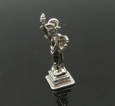 925 Sterling Silver - Vintage Statue Of Liberty Shiny Souvenir Pendant - PT16403 - £27.30 GBP