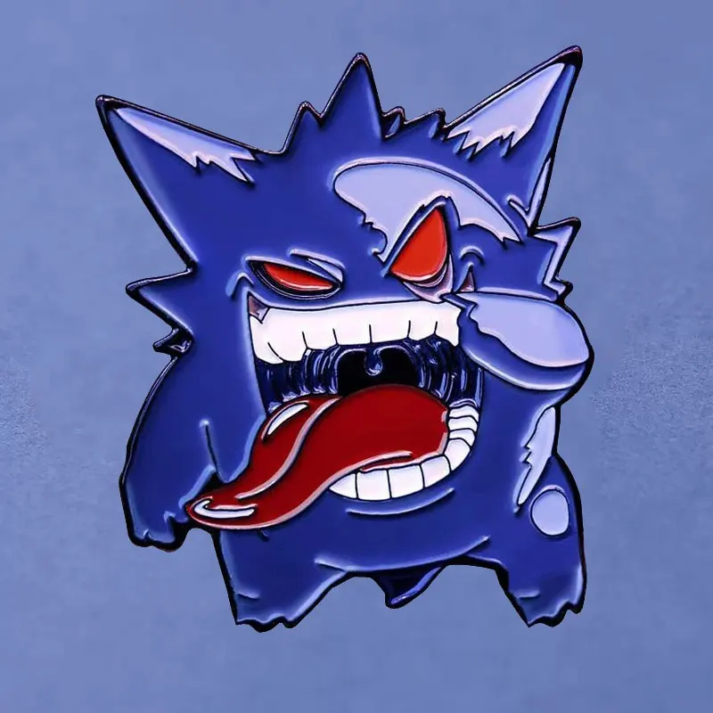 Pokemon Gengar Hard Enamel Pins Collect  Kawaii Charmander Metal Cartoon Brooch - £6.53 GBP