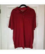 Eddie Bauer Red Striped Polo Shirt Men’s Size Large EUC - $20.00